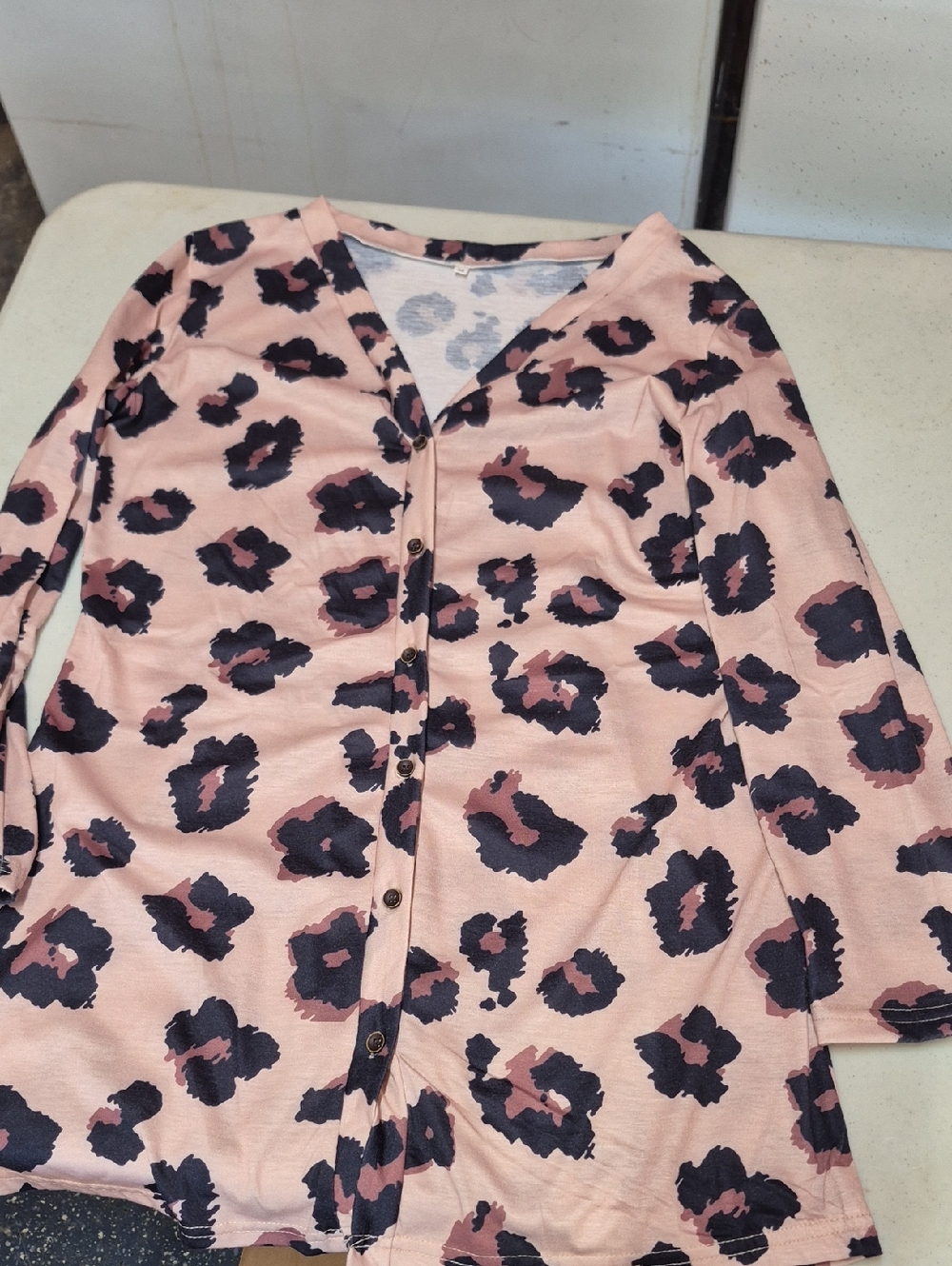 Women’s Pink Leopard Print Cardigan